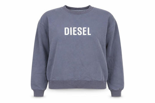 Diesel Women's Blue Crew Neck Pullover Sweatshirt Size S