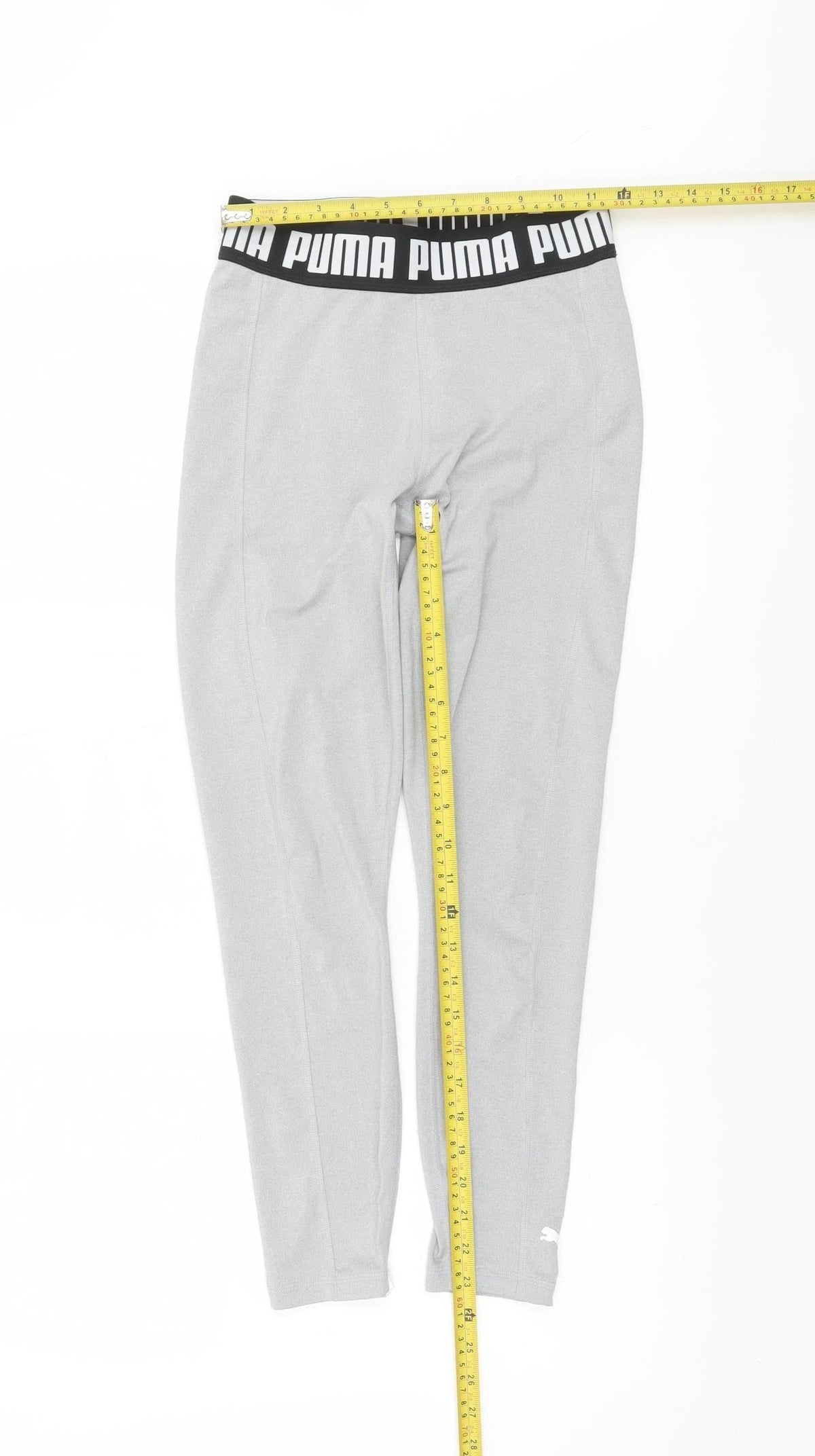 Puma Women's Grey Small Leggings with Elastic Waistband