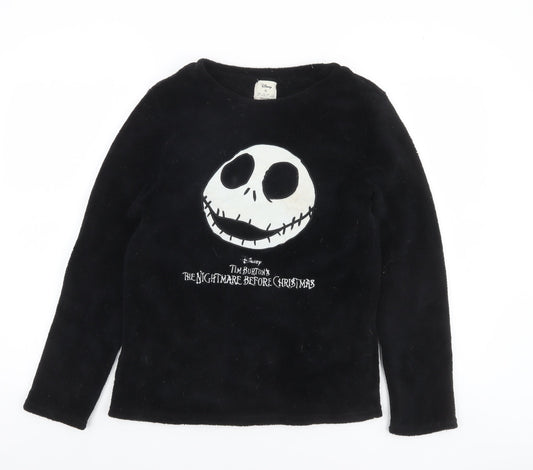 Disney Women’s Black XS Fleece Nightshirt Jack Skellington The Nightmare Before Christmas