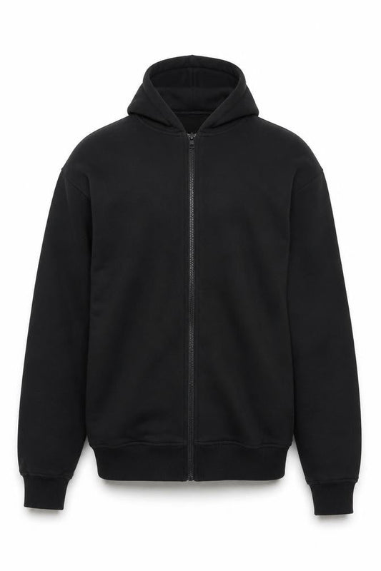 Opened & Co Men's Black Full Zip Hoodie S Rhinestone Logo