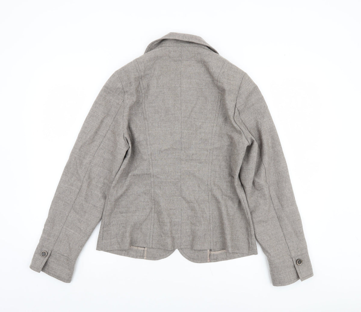 Sommermann Women's Grey Wool Blend Tailored Blazer UK 10