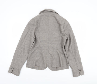 Sommermann Women's Grey Wool Blend Tailored Blazer UK 10