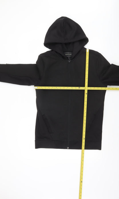 River Island Men’s Black Full Zip Hoodie Size S