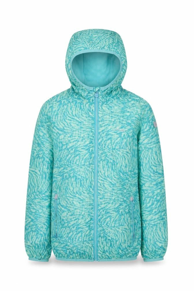 Regatta Girls Blue Hooded Windbreaker Jacket Size 14 Years Lightweight
