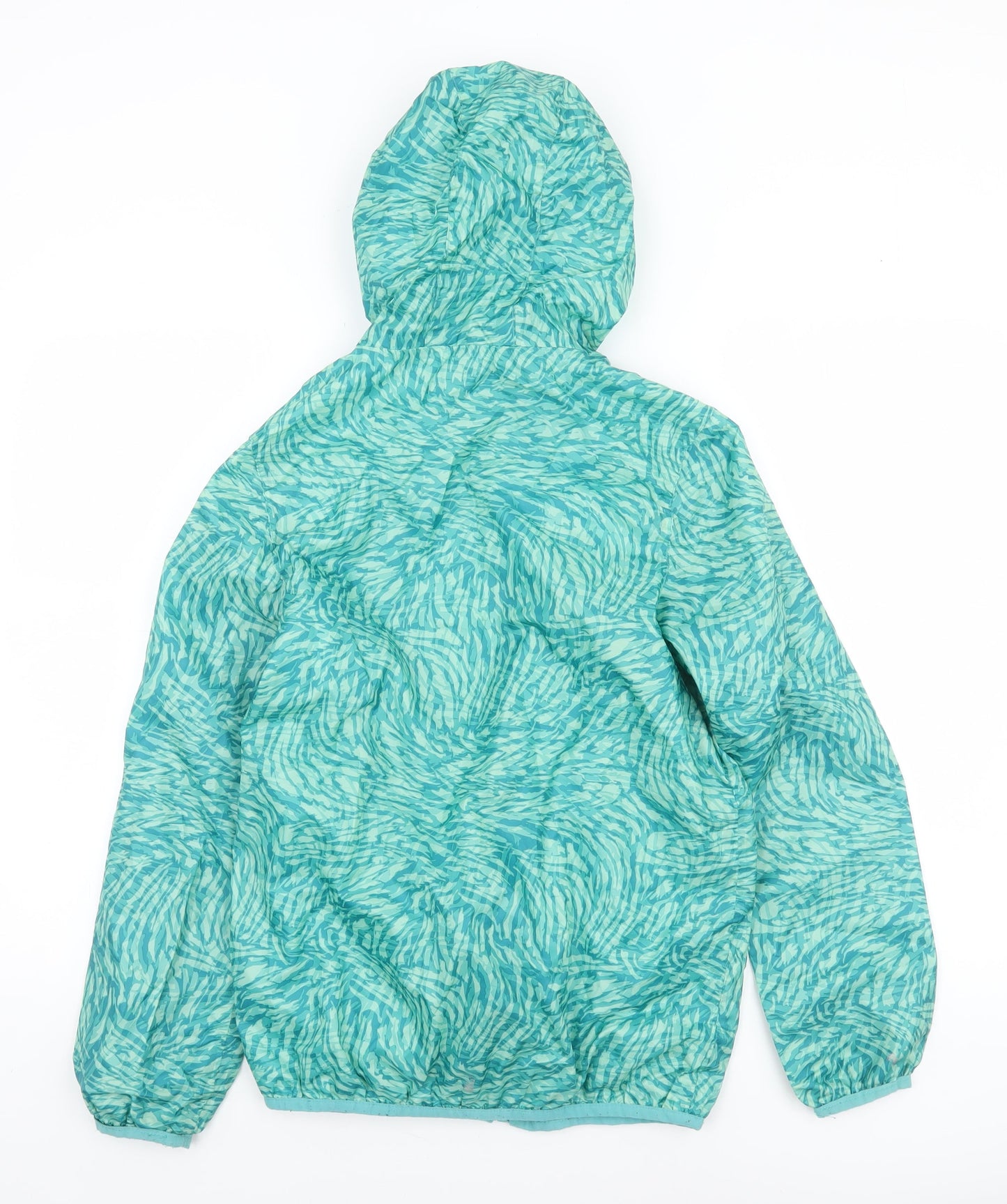 Regatta Girls Blue Hooded Windbreaker Jacket Size 14 Years Lightweight