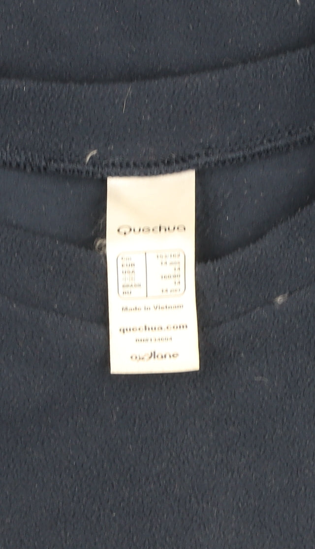 Quechua Boys Blue Fleece Pullover Sweatshirt 10 Years Hiking Warm