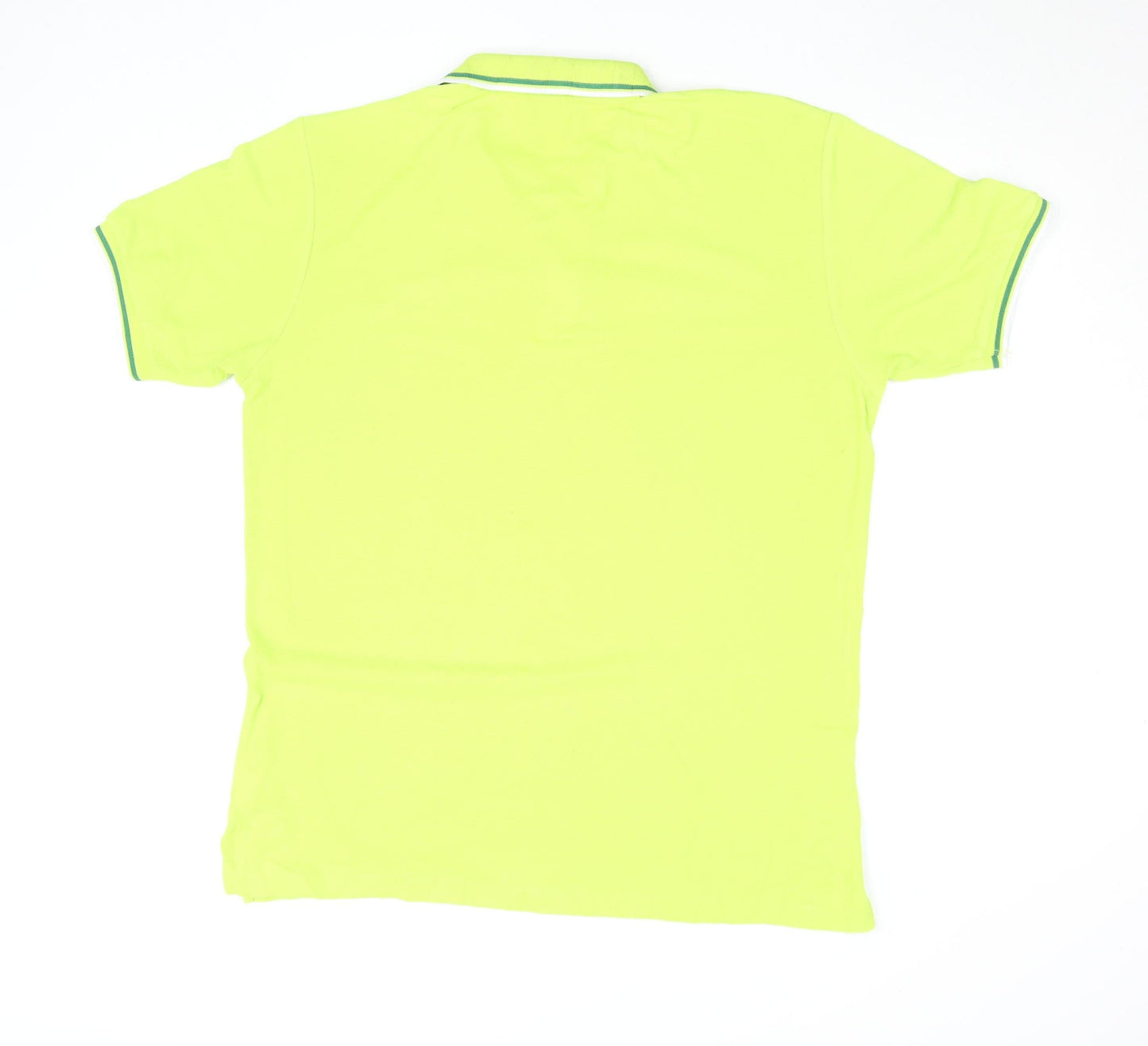 Slazenger Men's Green Cotton Polo Shirt Size M Short Sleeve Sports Top
