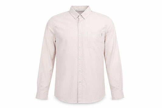 Topman Men's Beige Slim Fit Long Sleeve Button-Up Shirt L