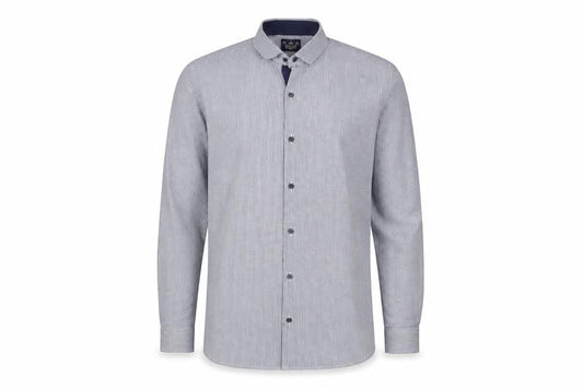 River Island Men's Blue Check Slim Fit Long Sleeve Shirt L