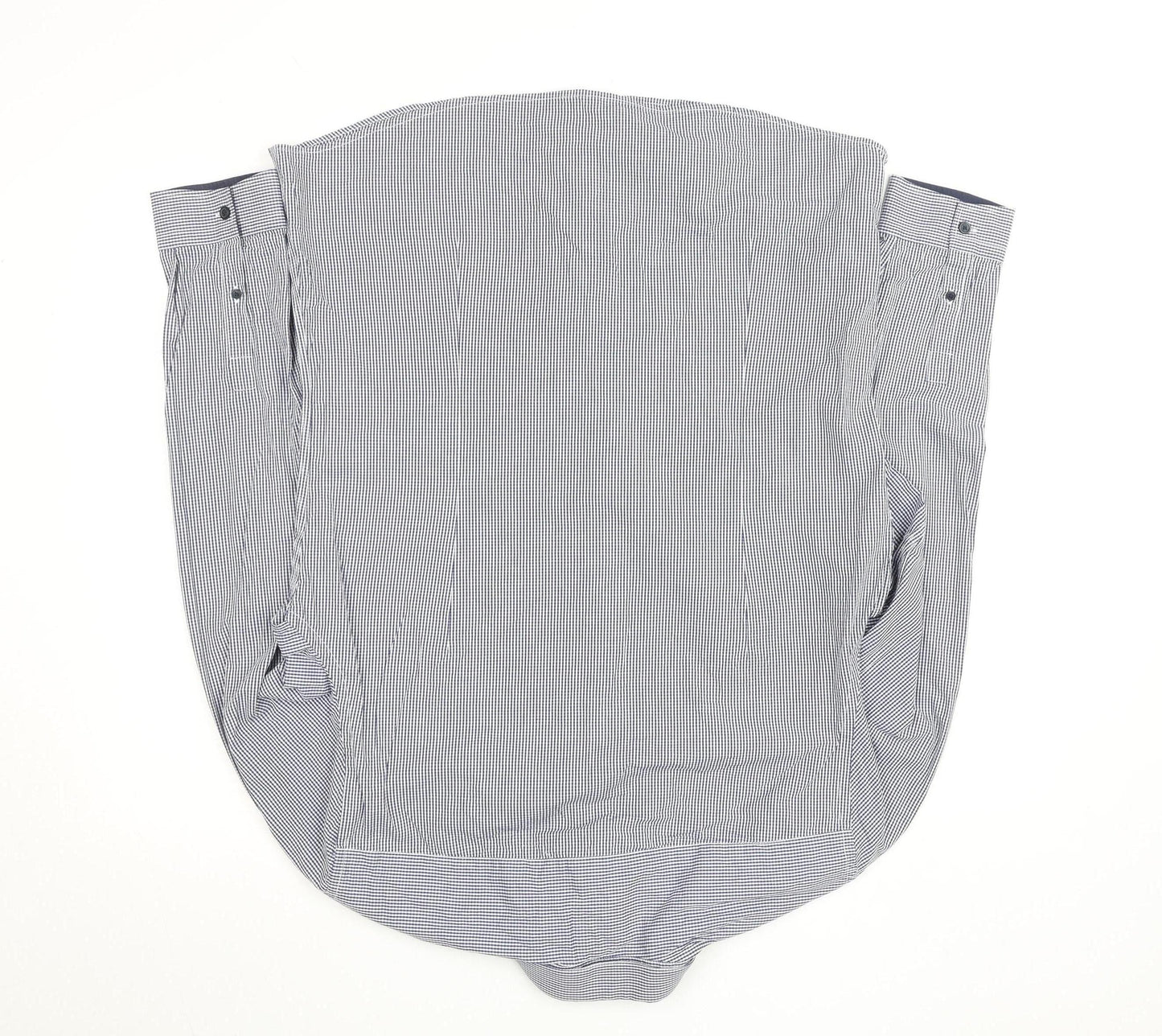 River Island Men's Blue Check Slim Fit Long Sleeve Shirt L