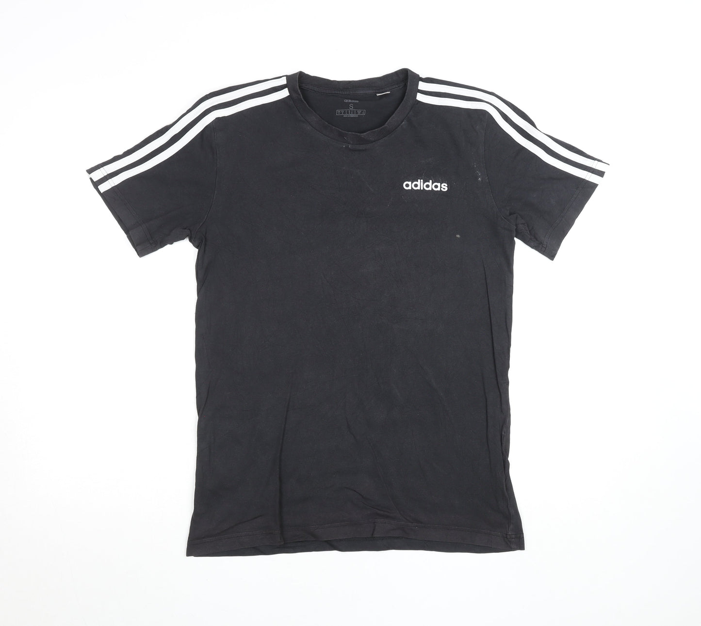 Adidas Men's Black Short Sleeve Cotton Sports T-Shirt Size S