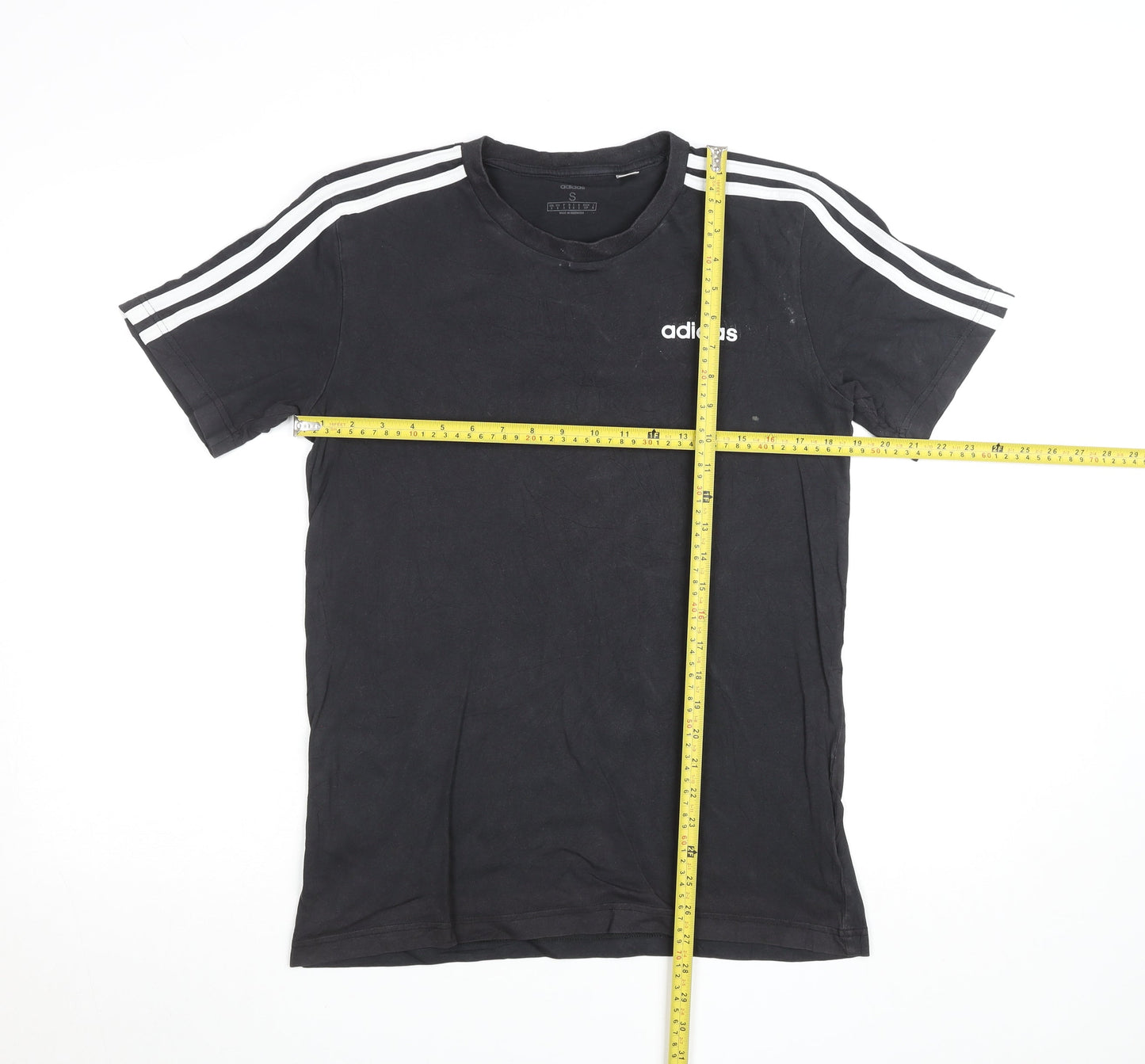 Adidas Men's Black Short Sleeve Cotton Sports T-Shirt Size S