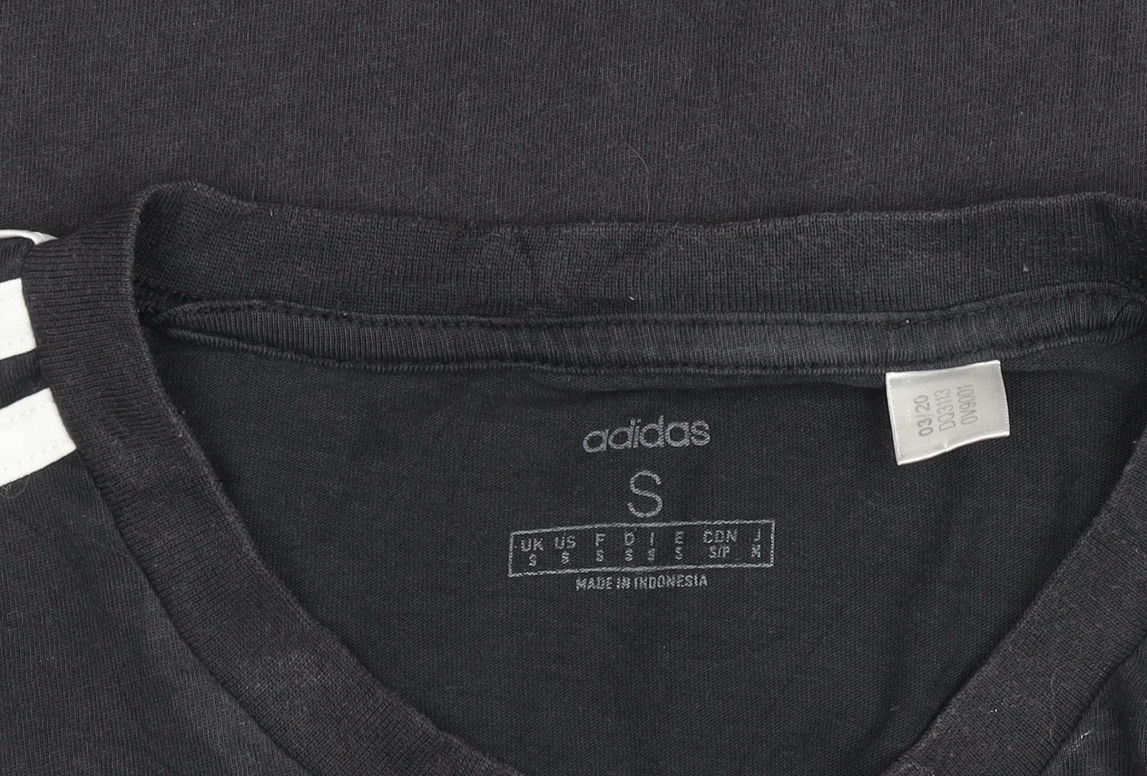 Adidas Men's Black Short Sleeve Cotton Sports T-Shirt Size S