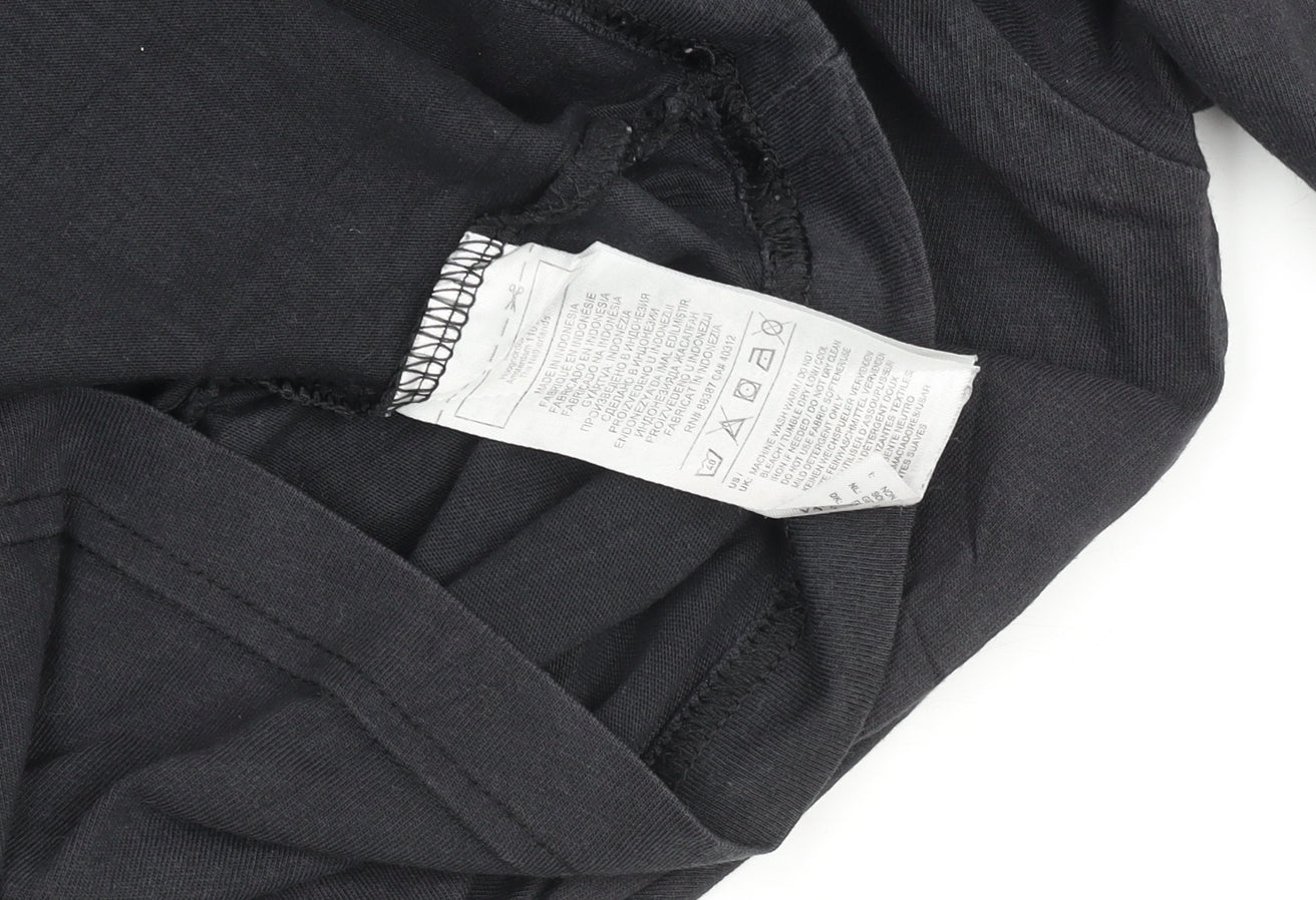Adidas Men's Black Short Sleeve Cotton Sports T-Shirt Size S