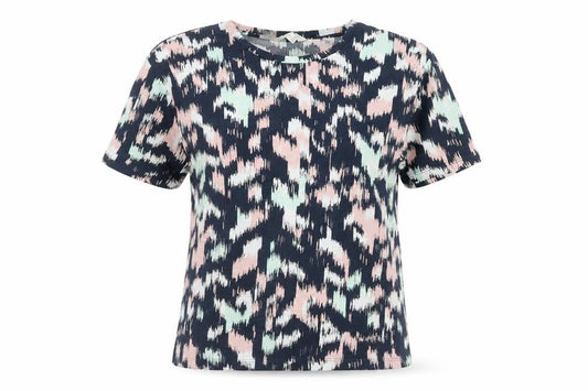 Marks and Spencer Women’s Multicoloured Size 8 Short Sleeve Cotton Blend T-Shirt
