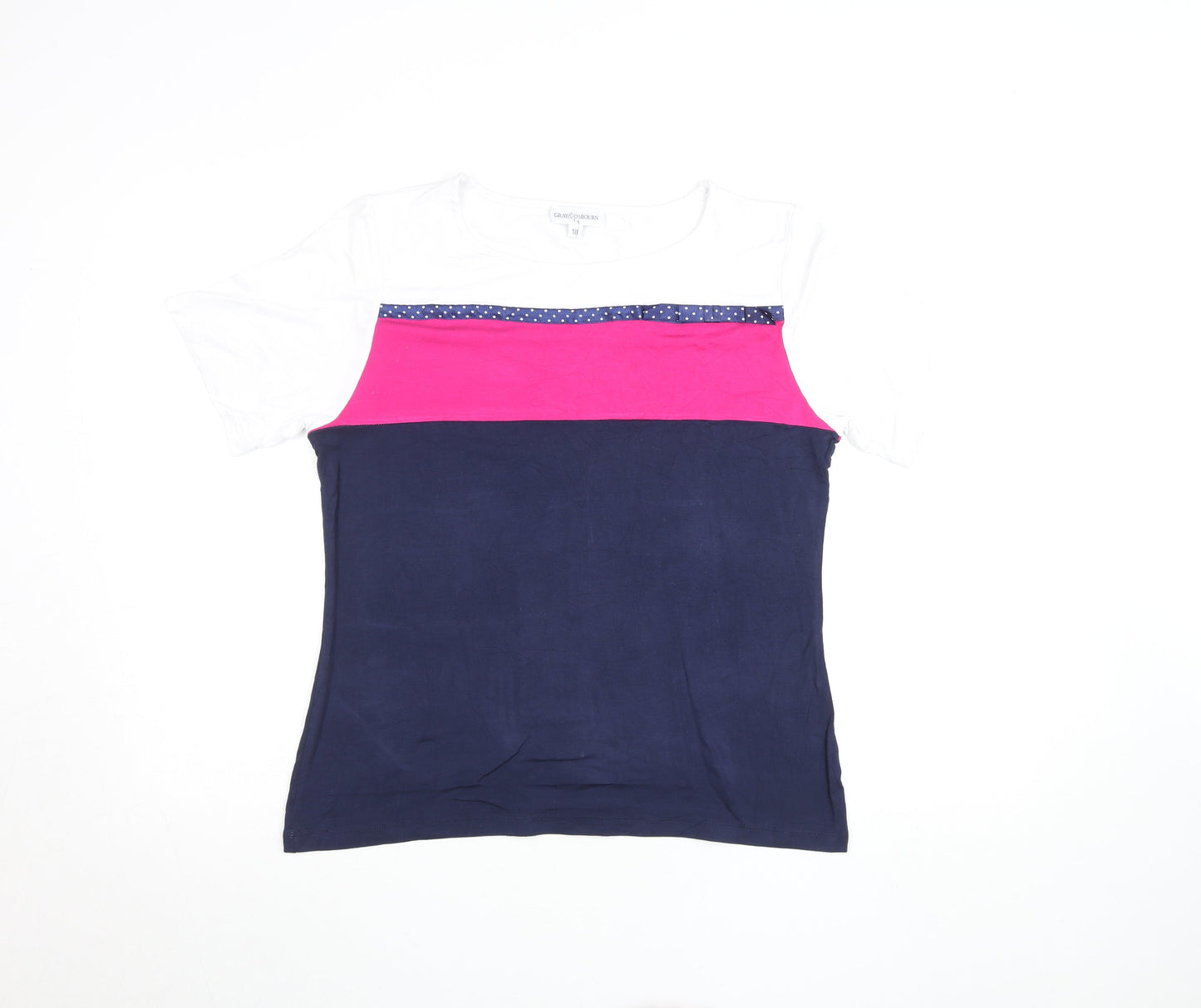 Gray & Osbourn Women’s Multicoloured Size 18 Colourblock Jersey T-Shirt