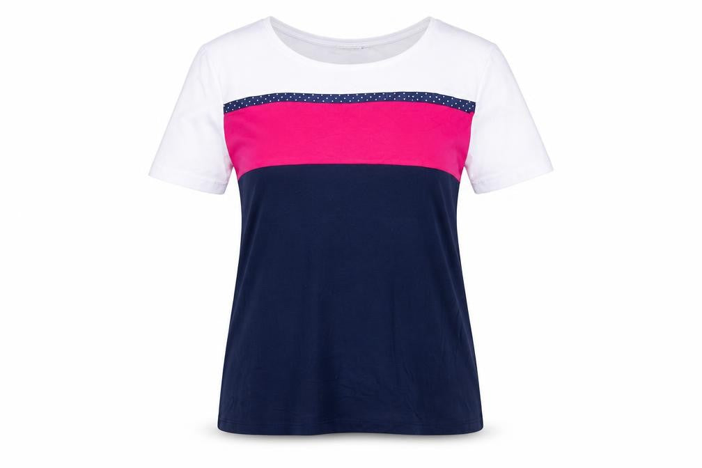 Gray & Osbourn Women’s Multicoloured Size 18 Colourblock Jersey T-Shirt