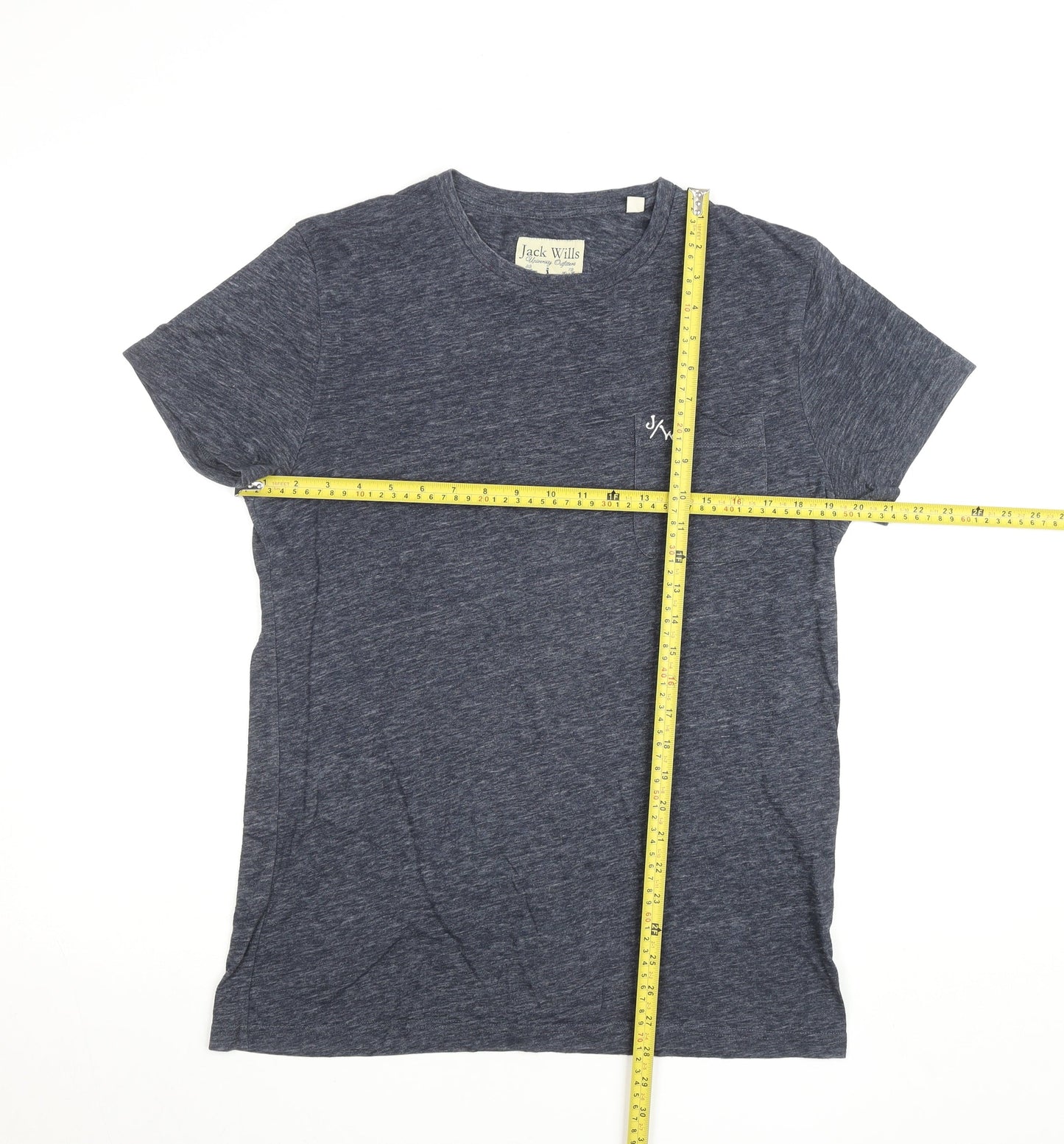 Jack Wills Mens Blue Cotton Crew Neck Short Sleeve T-Shirt M
