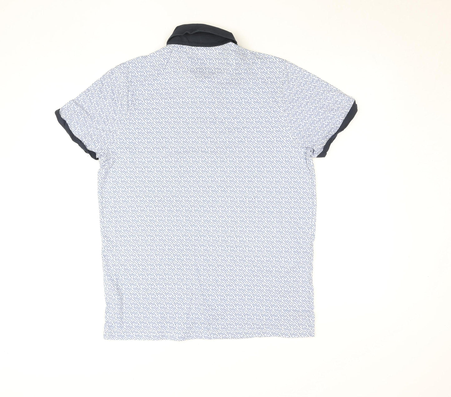 Jiggler Lord Berlue Men's Blue Geometric Polo Shirt Size M