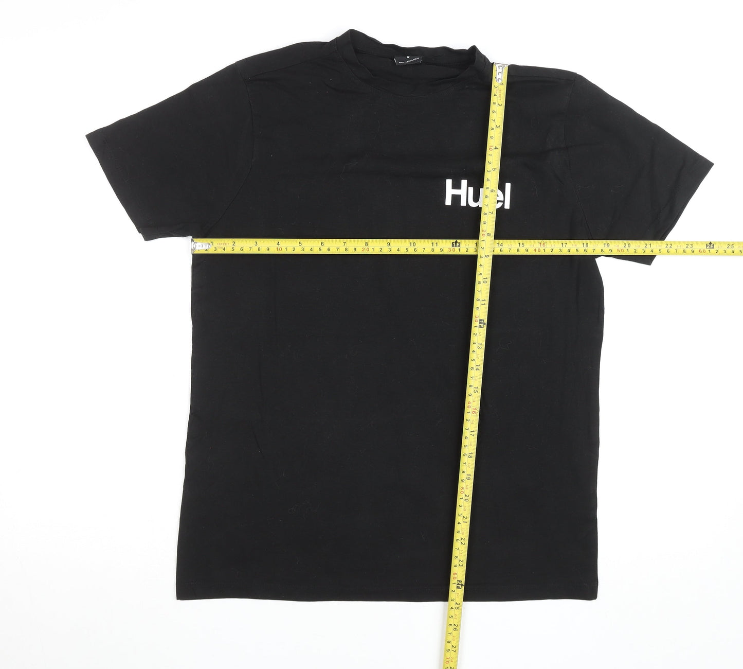 Huel Men's Black Cotton Short Sleeve Crew Neck T-Shirt Size S
