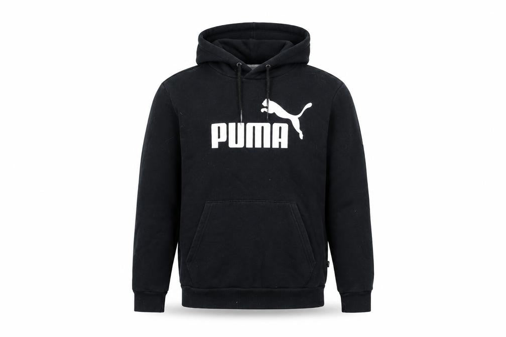 Puma Men's Black Pullover Hoodie Size S Logo Fleece Sweatshirt