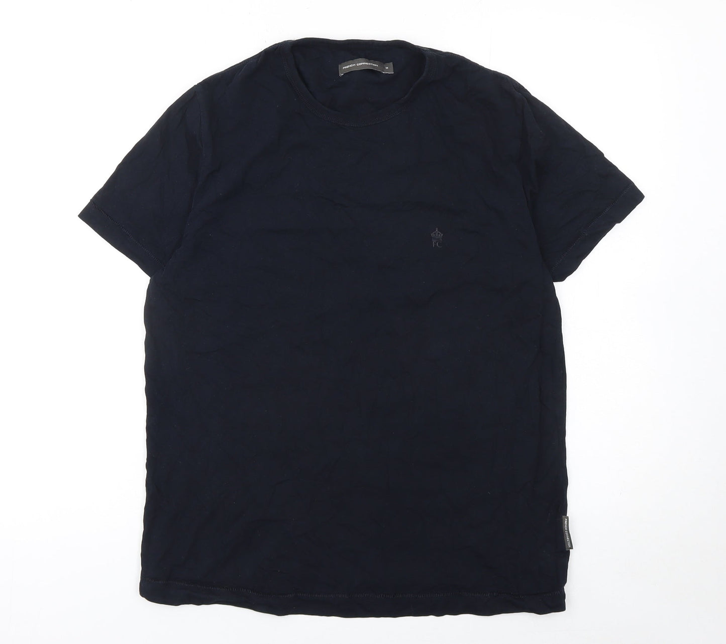 French Connection Men's Black Cotton Crew Neck T-Shirt M