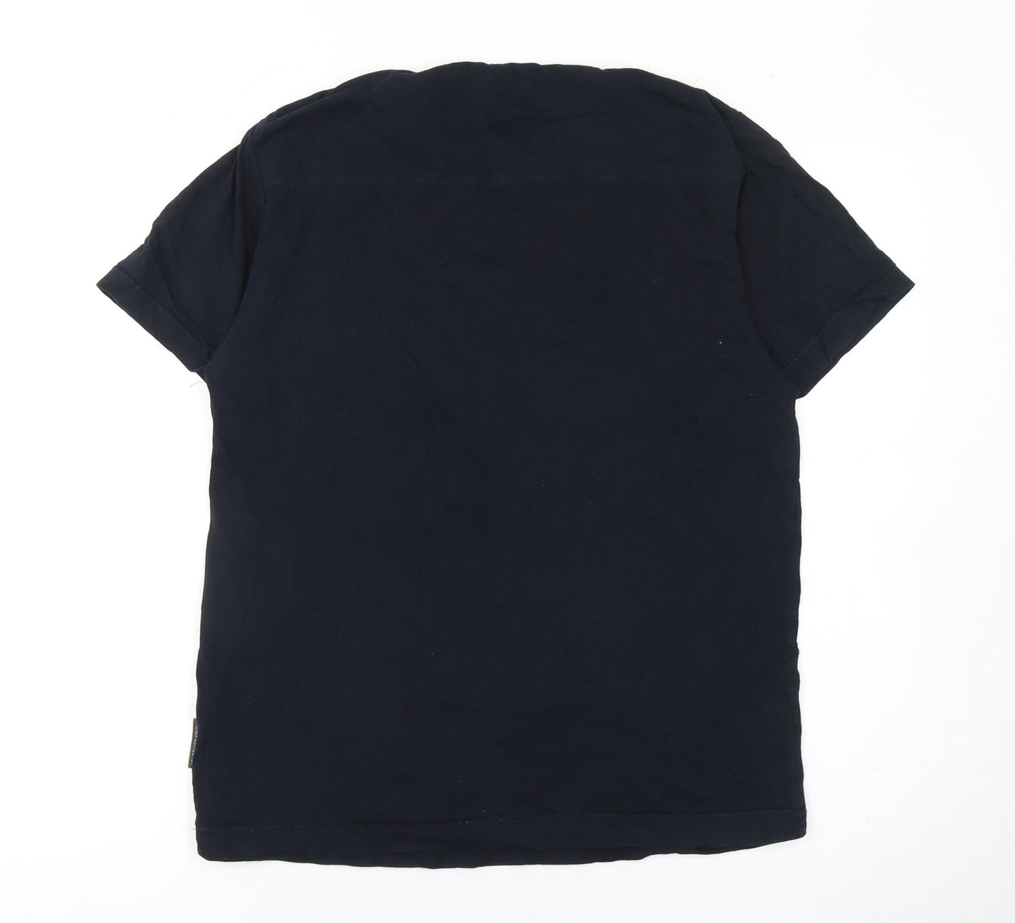 French Connection Men's Black Cotton Crew Neck T-Shirt M