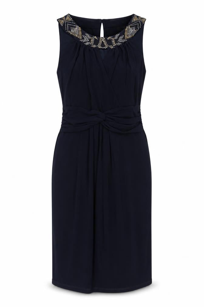 Wallis Women's Black Beaded Sheath Party Dress Size 8