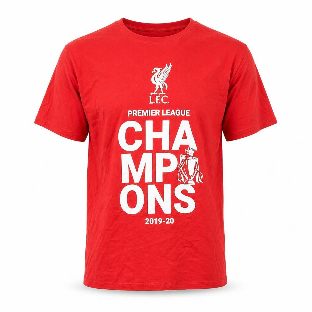 LFC Men's Red Premier League Champions 2019-20 Cotton T-Shirt Size M