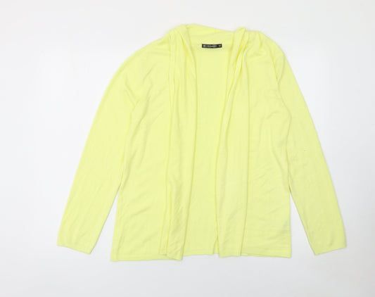 Dunnes Women Yellow Lightweight Open Knit Long Sleeve Cardigan M