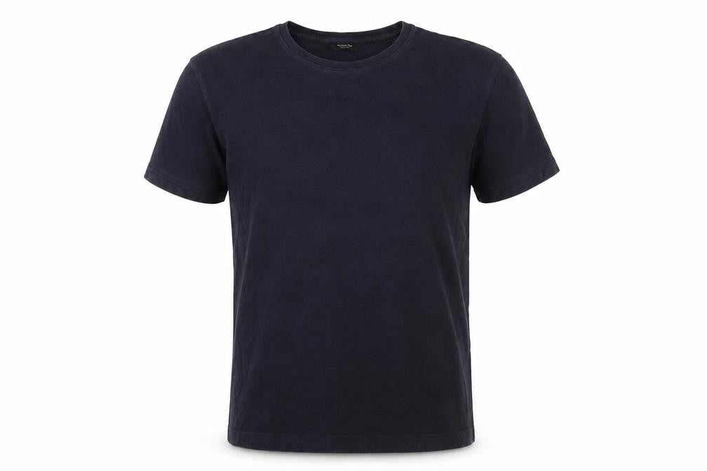 Massimo Dutti Men's Black Cotton Crew Neck Short Sleeve T-Shirt Size S