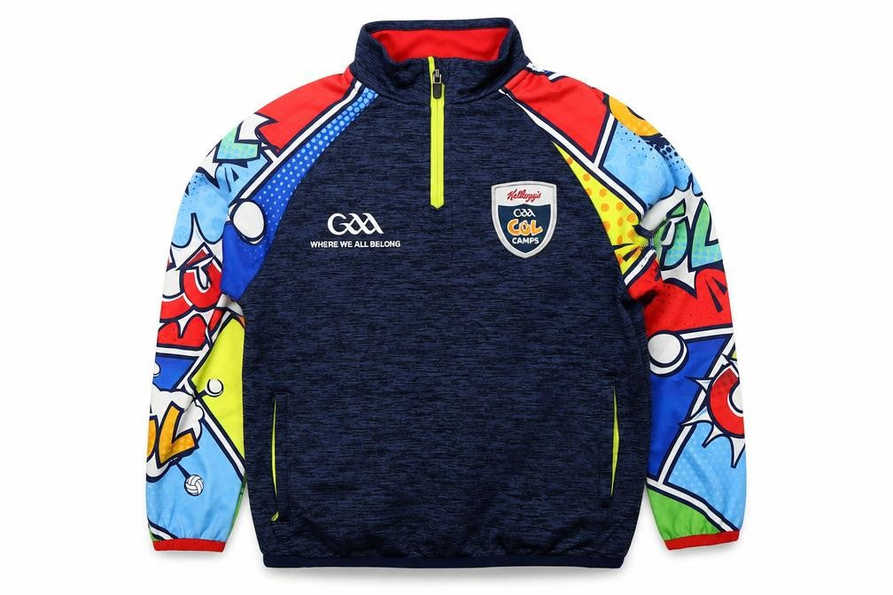 Masita Boys Blue Multicoloured 1/4 Zip Pullover Hoodie - Size 24
