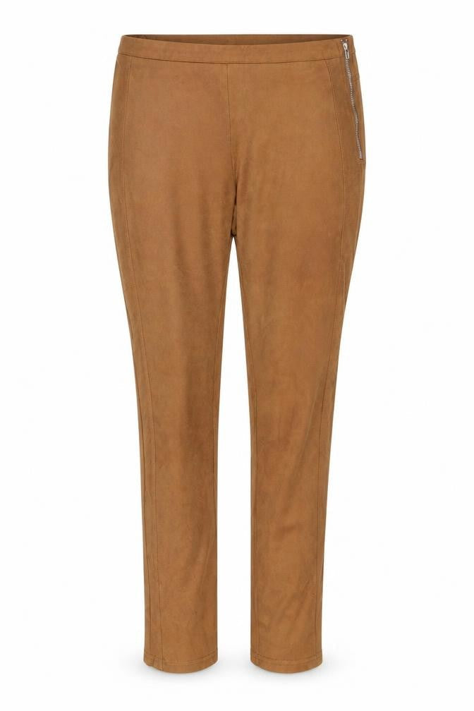 Redial Women’s Brown XL Skinny Stretch Trousers with Ankle Zip
