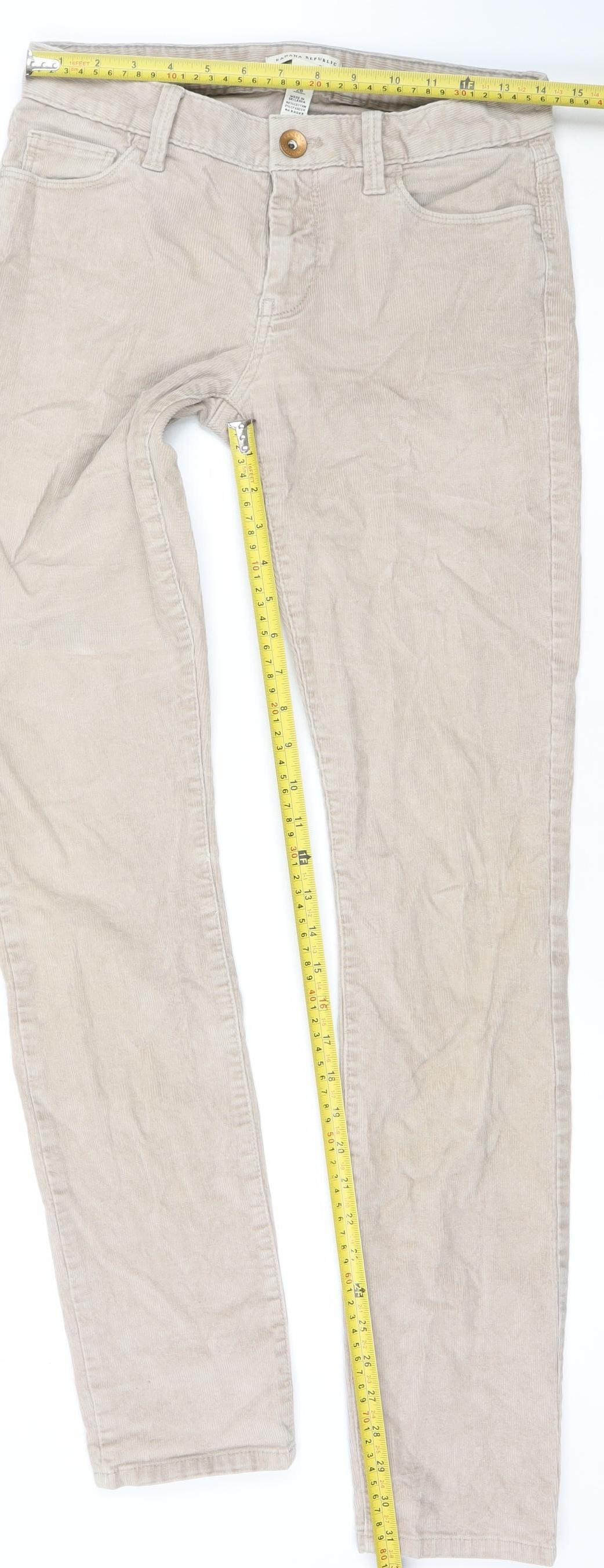 Banana Republic Women's Beige Chino Trousers Size 26 Slim Fit