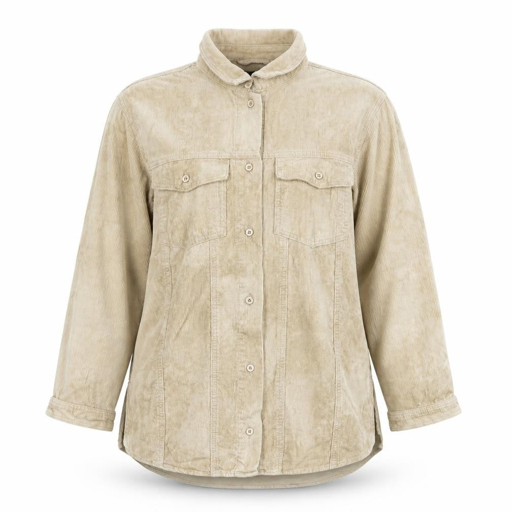 Missguided Women Beige Corduroy Overshirt Jacket UK14