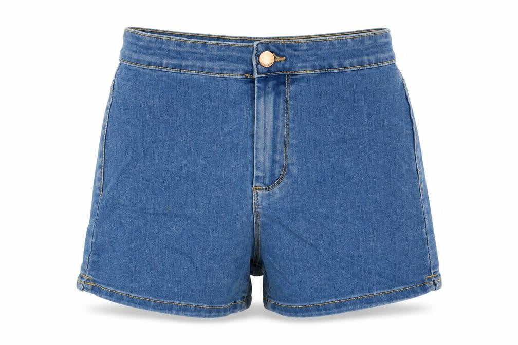 Denim & Co. Women's Blue Denim High Rise Stretch Shorts Size 12