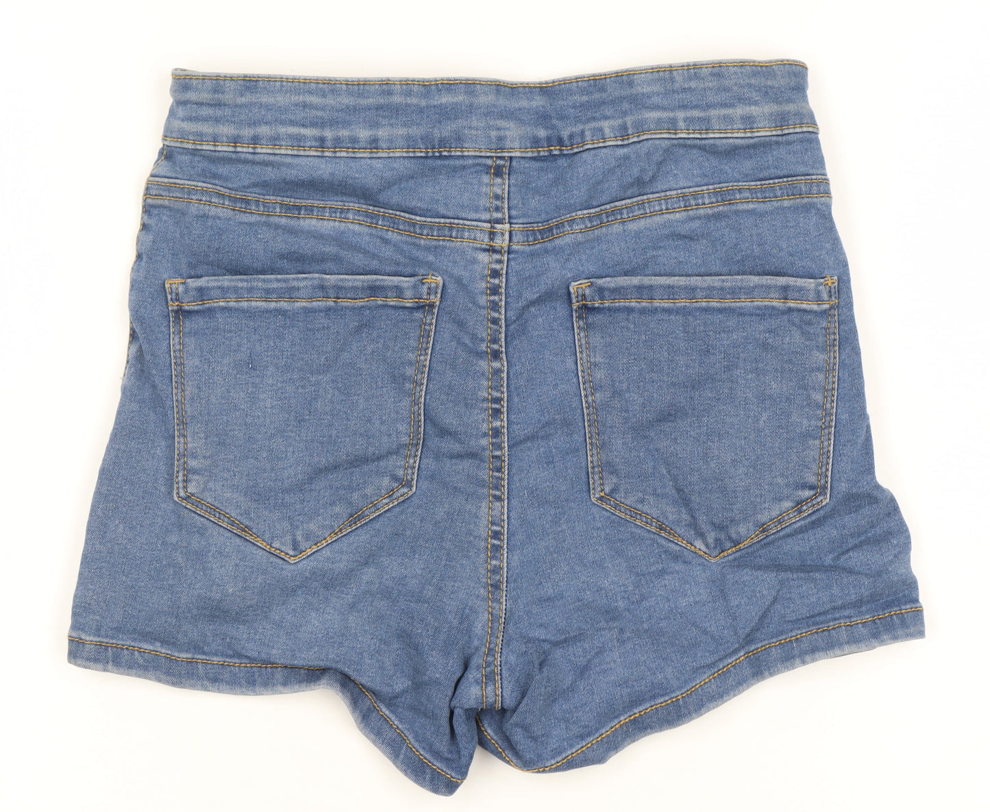 Denim & Co Women's Blue Denim High Rise Stretch Shorts Size 12