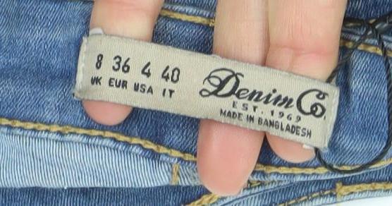 Denim & Co Women's Blue Denim High Rise Stretch Shorts Size 12