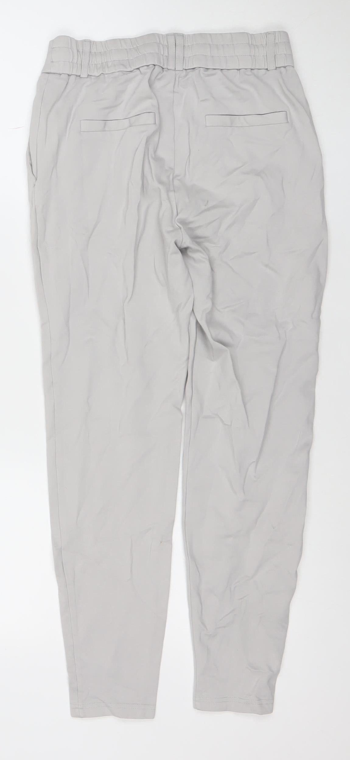 Amisu Womens Grey Jogger Trousers Size 6 Elastic Waist Lightweight
