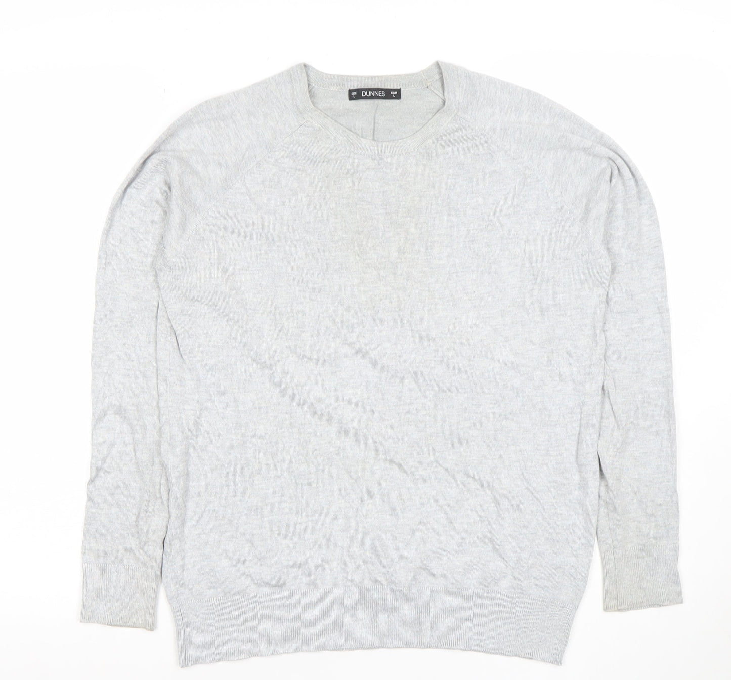 Dunnes Women’s Grey Crew Neck Long Sleeve Knit Jumper Size L
