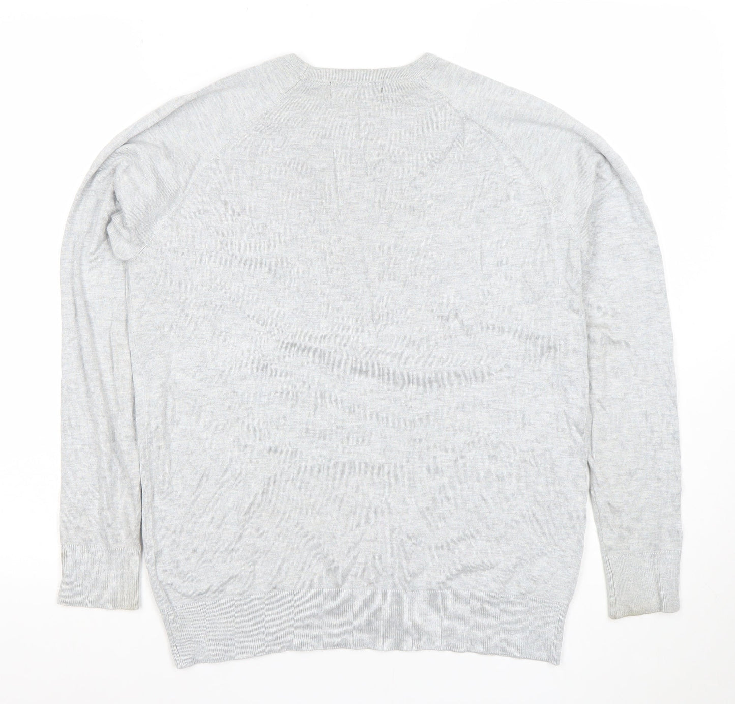 Dunnes Women’s Grey Crew Neck Long Sleeve Knit Jumper Size L