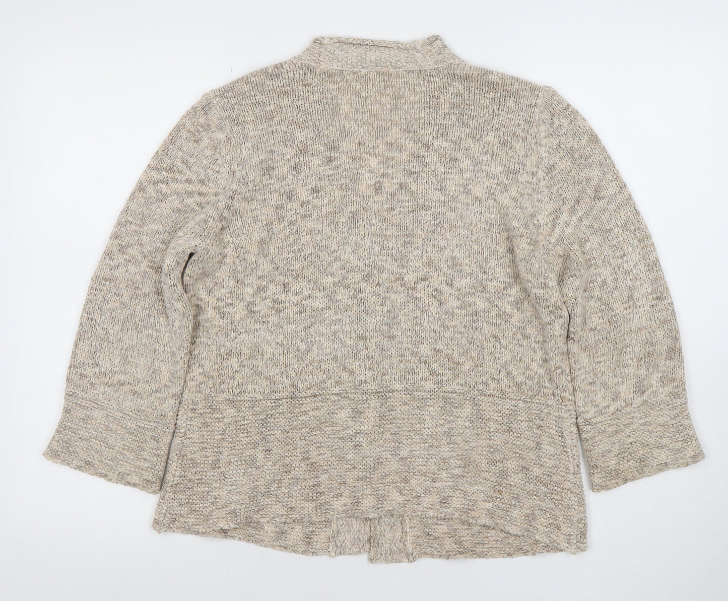 Marks and Spencer Women's Beige Knit V-Neck Cardigan UK14