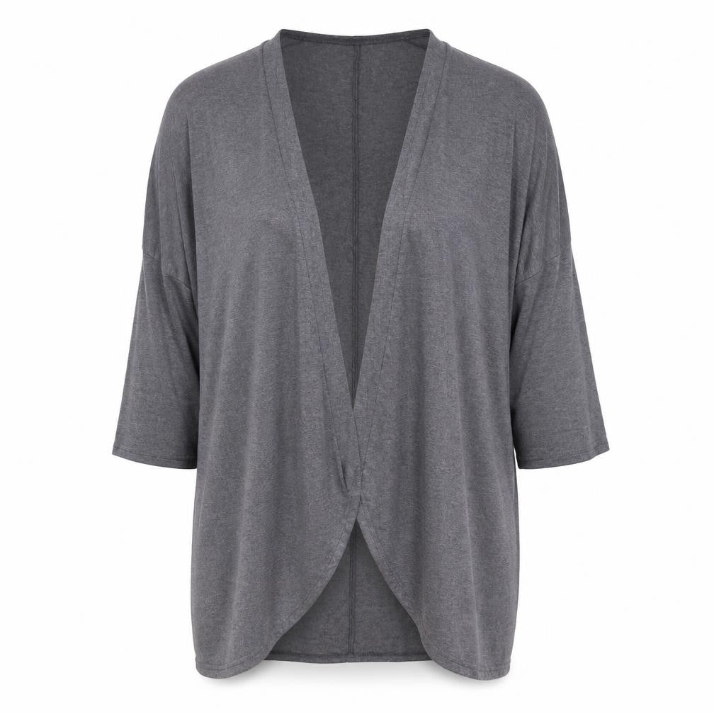 Oasis Women Grey Relaxed Kimono Jersey Top M