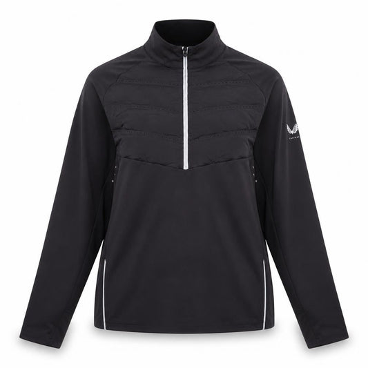 Castore Women's Black XL 1/4 Zip Performance Long Sleeve Top
