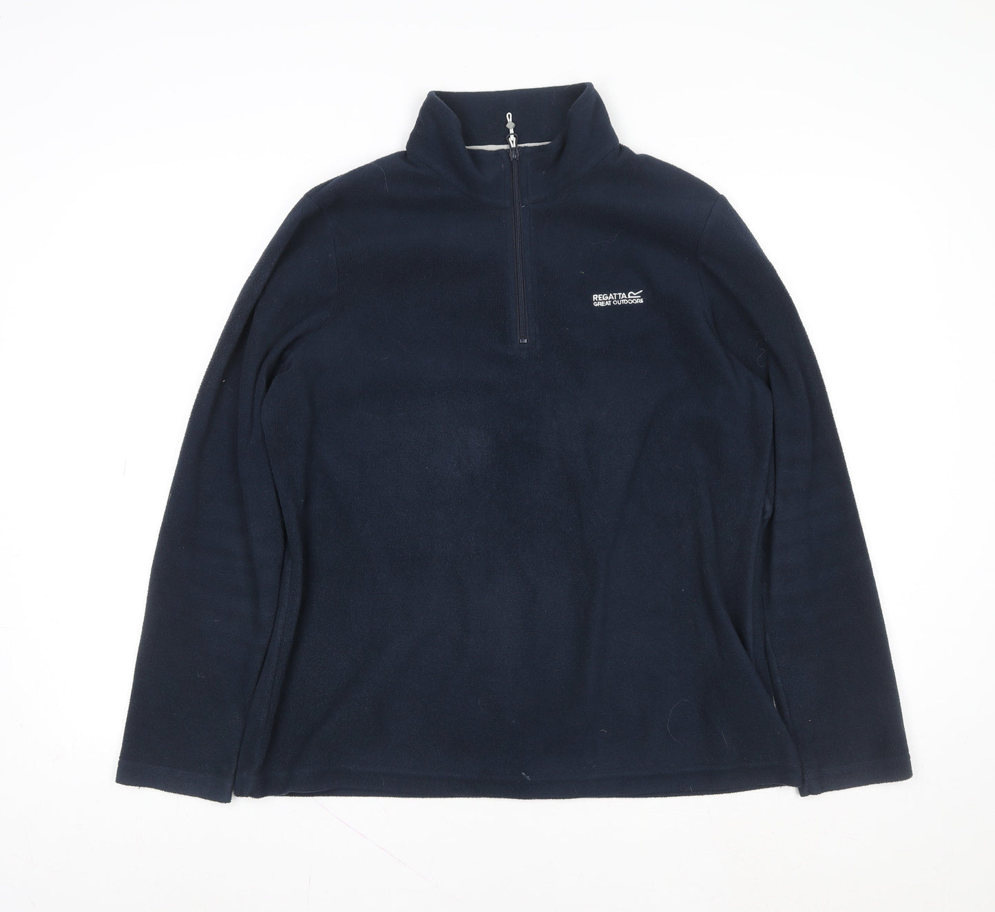 Regatta Mens Blue Fleece 1/4 Zip Pullover Sweatshirt Size L