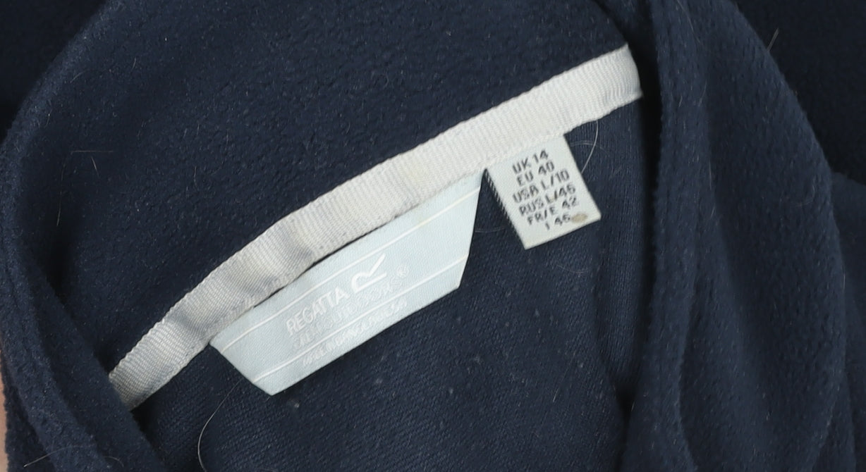Regatta Mens Blue Fleece 1/4 Zip Pullover Sweatshirt Size L