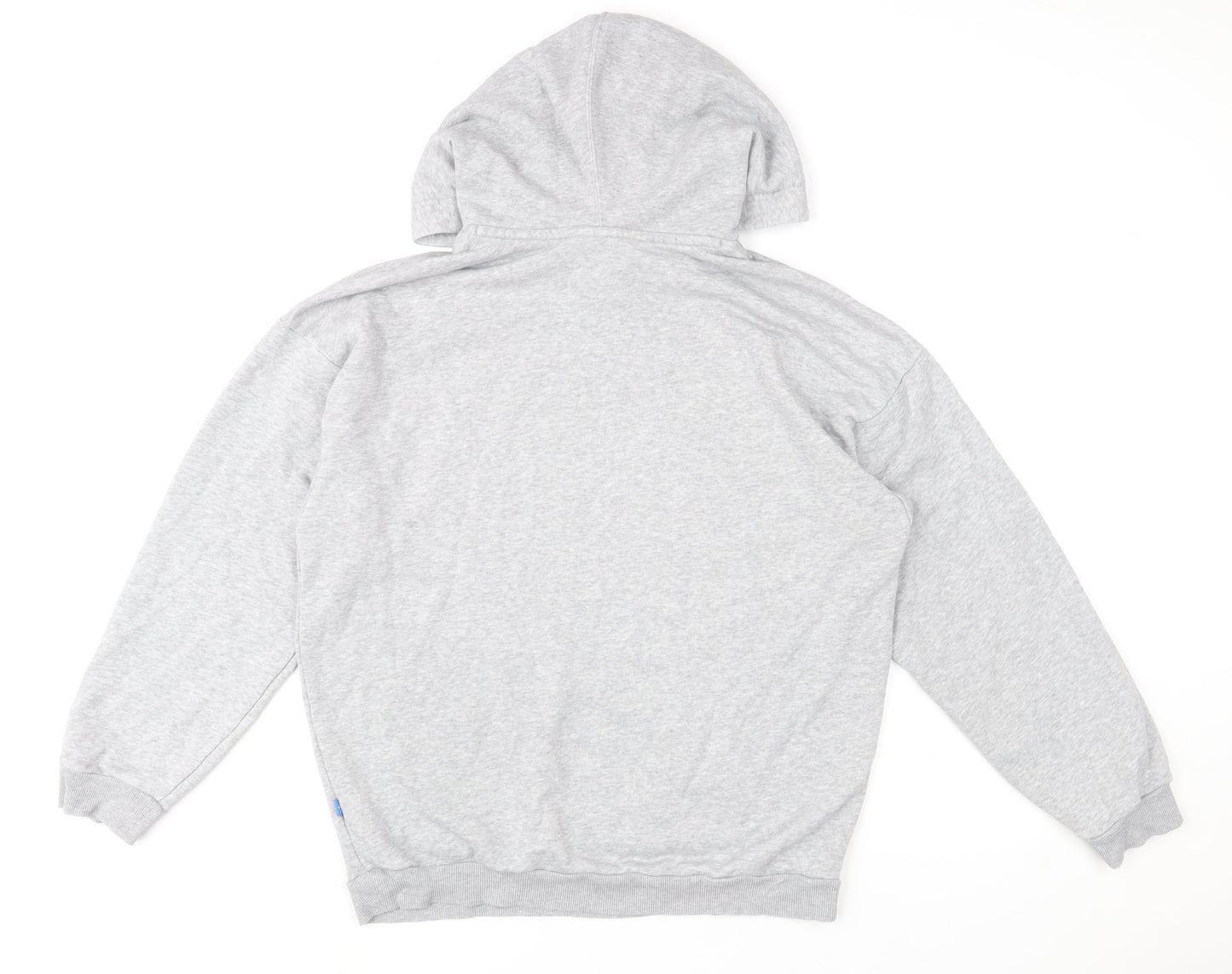 Adidas Women’s Grey Hoodie Size 12 Cotton Blend Pullover Sweatshirt