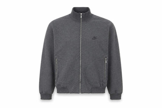 Nike Mens Grey M Track Jacket Full Zip Cotton Blend Casual