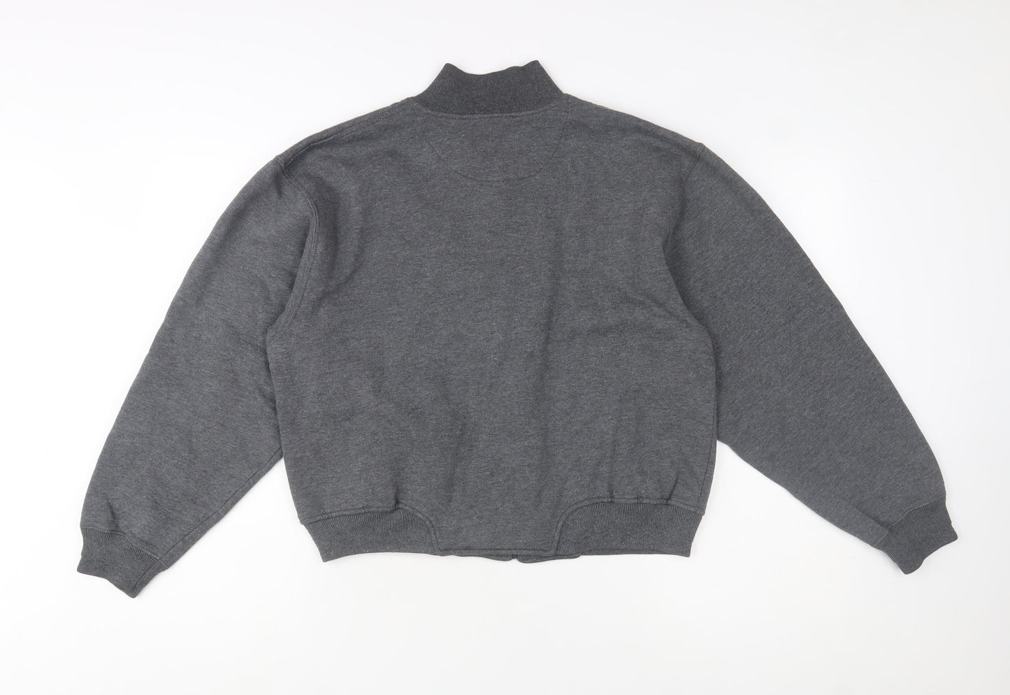 Nike Mens Grey M Track Jacket Full Zip Cotton Blend Casual