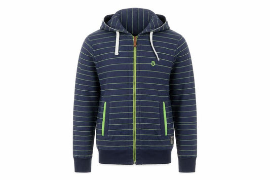 Ted Baker Men's Blue Striped Hoodie Jacket Size L Track Style Full Zip